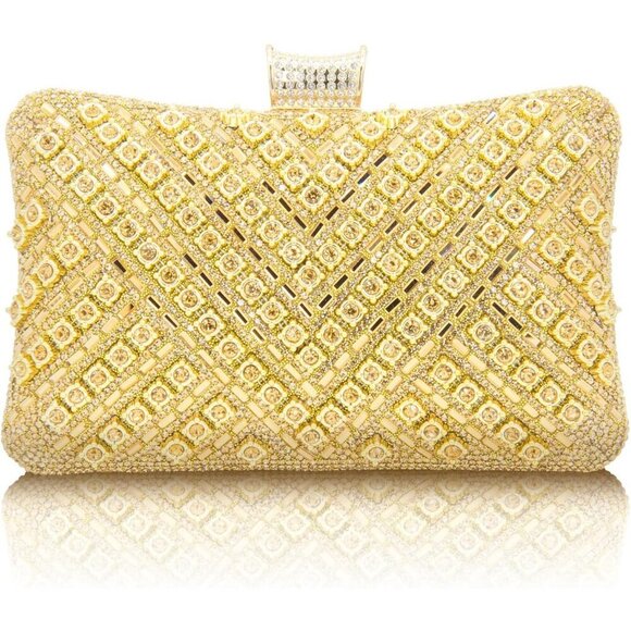 Sparkly Rhinestone Clutch for Women, Crystal Evening Bag for Wedding & Prom - Picture 1 of 7